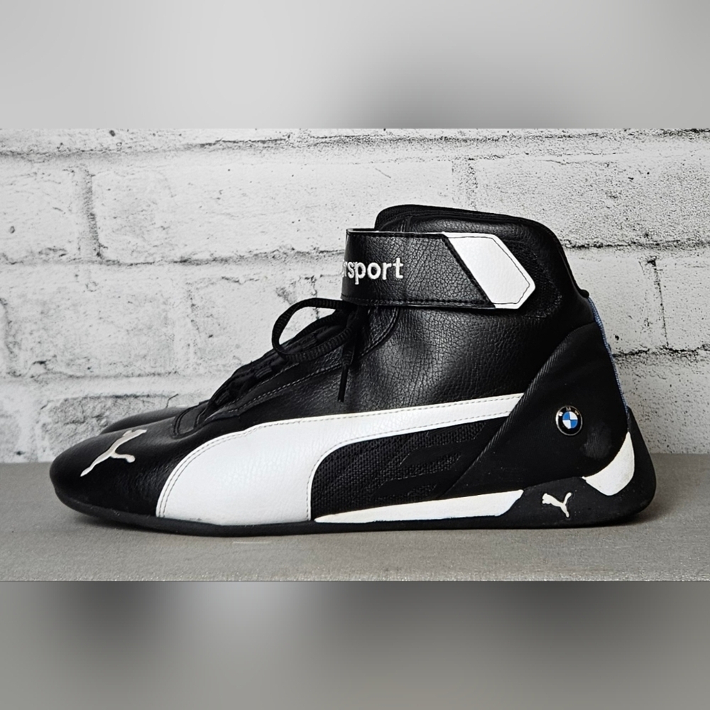 Puma BMW Motorsport Future Cat Mid Racing Shoes Mens 10.5 Black - Picture 3 of 11
